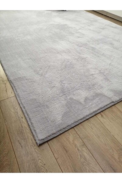 SARAR HALI Sarar Sürpriz Ev Tekstil Açık Gri Peluş Post Yıkanabilir Halı