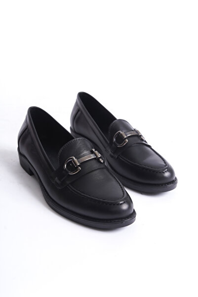 DELSOLERA MARDEL Чорна натуральна шкіра - Товста підошва з пряжкою Оксфордськ...