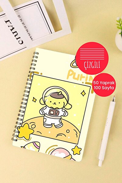 Anime Marketi دفتر مدرسي بتصميم شخصيات سانريو مقاس A5، 50 ورقة، 100 صفحة - مسطر