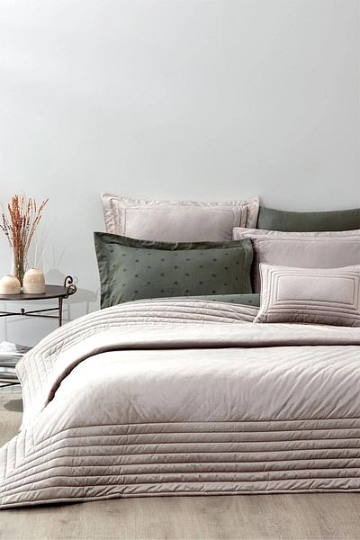 Ecocotton Feza Beige Double Bedspread