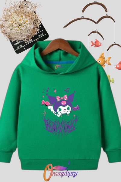 oneagılyazı Printed Hooded Children's Sweatshirt