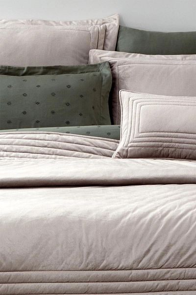 Ecocotton Feza Beige Double Bedspread