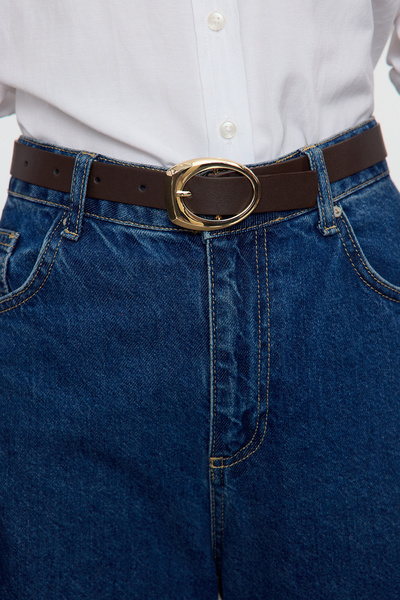 Trendyol Collection Pack of 2 Black-brown Buckle Leather Look Twoaw25ke00004