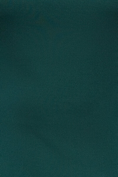 Trendyol Collection Emerald Green Flexible Fitted Body - Square Collar, Long Sleeve, Snap Fastener Twoaw25bd00018