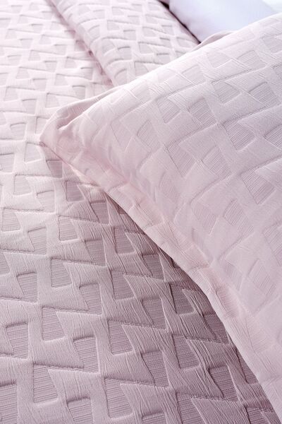 Doqu Home Arya Tek King Size Yatak Örtüsü - Pudra