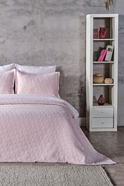 Doqu Home Arya Çift Kişilik Yatak Örtüsü - Pudra