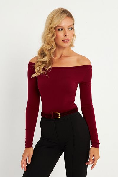 Cool & Sexy Bluzka damska w kolorze claret red - model Hor13