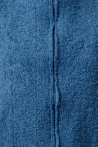 Trendyol Collection Синій трикотажний жилет Regular Boucle TWOAW25YE00017 на блискавці