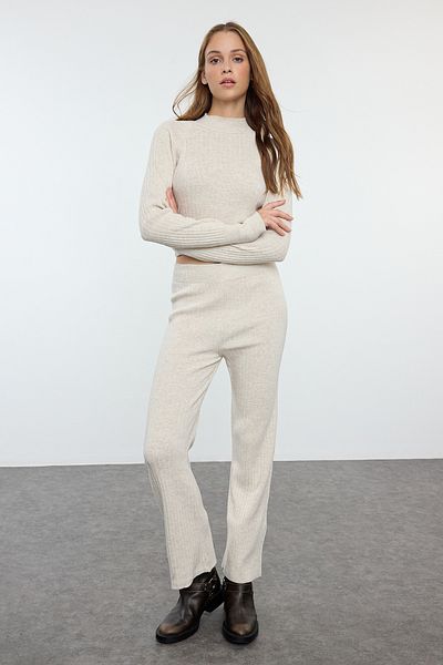 Trendyol Collection Vezetékes ujjú részletes StoneCropKnitwear készlet - Twoaw24au00014
