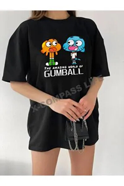 x-compass life Tricou oversize unisex Gumball Character - Potrivire confortabilă