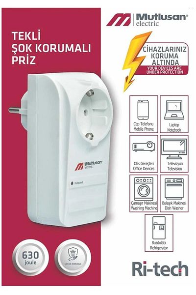 BarkoFix Grounded Single Current Protected Socket Shock Protection Socket Sudden Power Failure Surge Protection Socket
