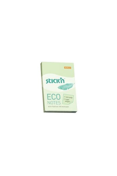 Hopax ورق ملاحظات أخضر من Eco Patel - 100 Yp، 76x51، 12 عبوة
