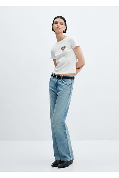 MANGO Woman T-Shirt mit Schriftzug