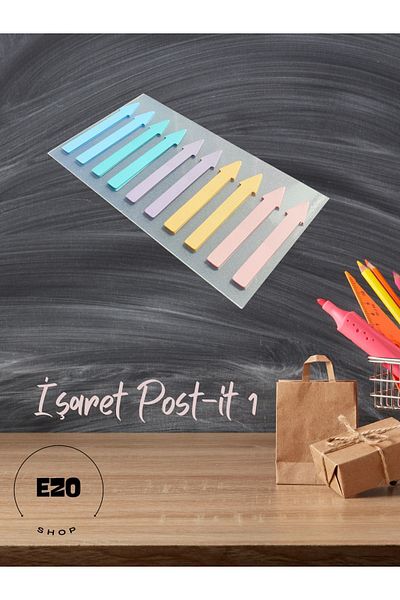 EZOSHOP Transparent Color Postit Sticky Note Paper Mark Post-It 1