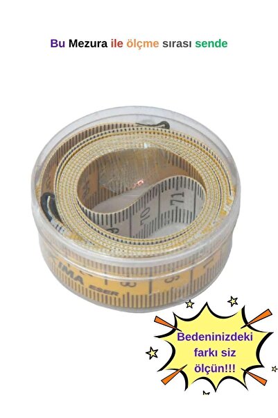 ARTUAL Mezura Vücut Ölçüm Bel Ölmek Için Mezura Klasik Terzi Mezurası Çift Taraflı Mezura