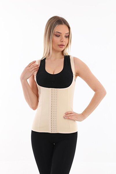 EMBA KORSE Women's Strap Latex Steel Underwire Skin Corset Size 2 Slimming Belly Gathering Slimming Corset