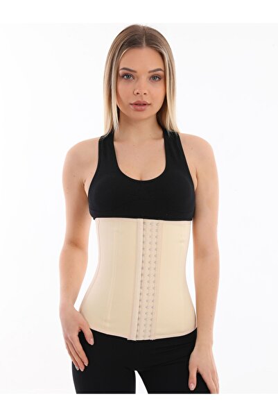 EMBA KORSE Women's Strapless Latex Steel Underwire Skin Corset Size 2 Slimming Belly Gathering Corset