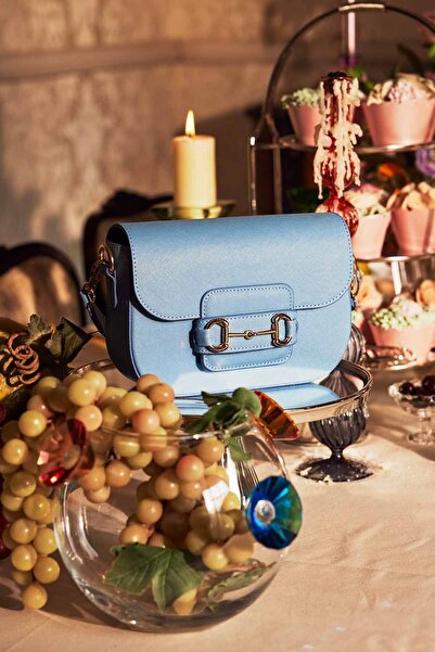 Hooopstore METAL BUCKLE COVER BAG - TURQUOISE