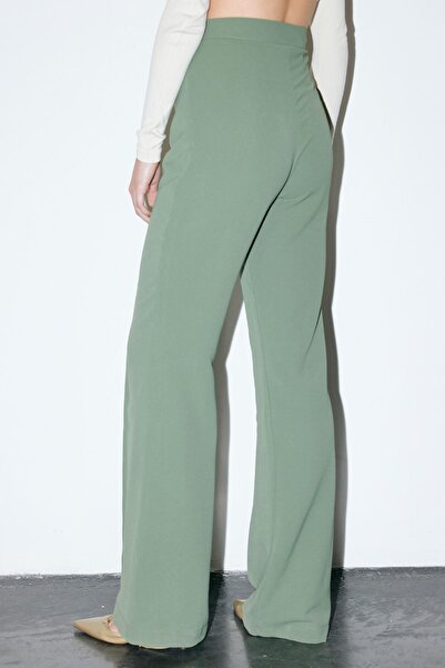 Hooopstore FLARE KESİM KUMAŞ PANTOLON - HAKİ