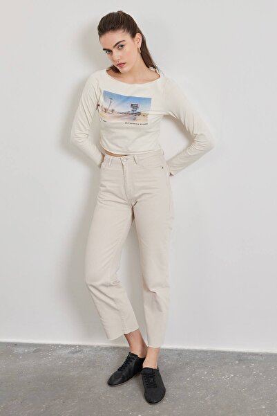 Hooopstore H1975's Premium Yüksel Bel Jean - Bej