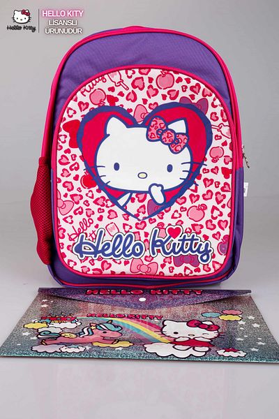 Hello Kitty حقيبة مدرسية مرخصة للموسم الجديد مع Dekomus * مع هدية ملف المفاجئة*