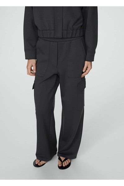 MANGO Woman Elastic Waist Cargo Pants