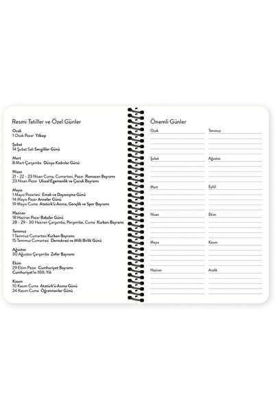 Hisli Şeyler 2023 13x19,5cm Weekly Agenda - Orange My Senm /831256