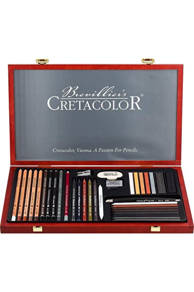 CretaColor مجموعة رسم سكيتش بريميوم من ألتيمو 36 قطعة صندوق خشبي / 40067