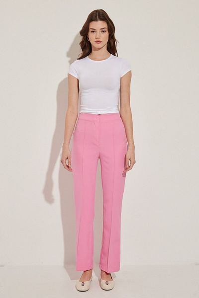 Hooopstore PANT WITH SEWING DETAIL - PINK