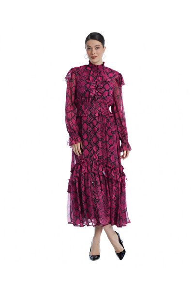 SERPİL Serpil Kadın Fuşya Elbise 38853
