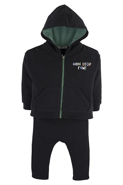 İDİL BABY Text Printed Idil Baby Mamino Tracksuit Set