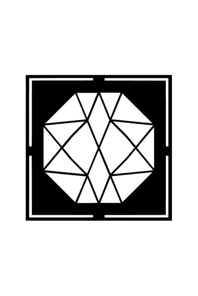 Generic Brand Geometric Shape Sticker (Auto-Motor-Laptop-Wall-Decor) 20 x 20 cm