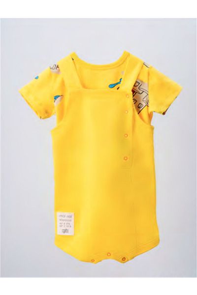 Moi Noi Salopet Yellow with Snap Fasteners
