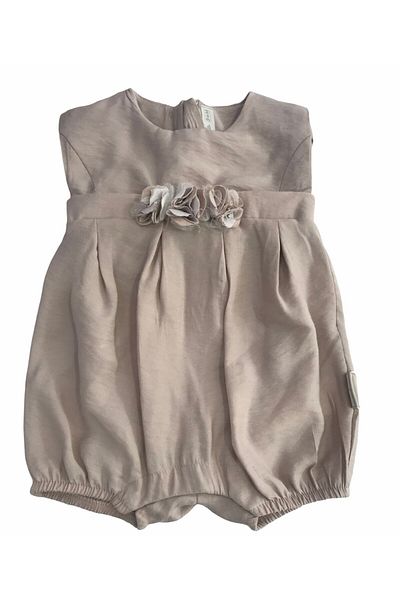 Babydoll Jumpsuit Brown Floral