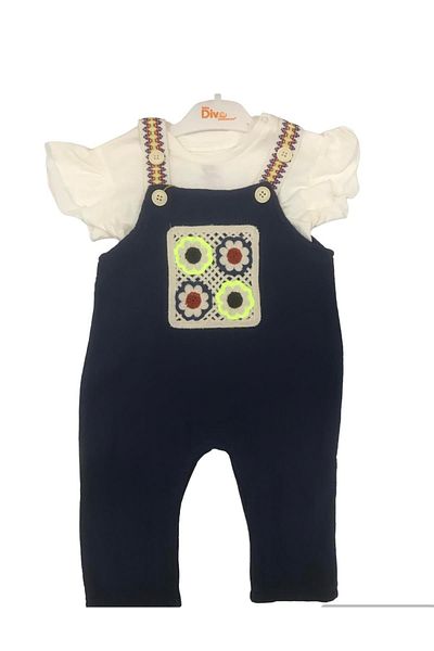 Divonette Salopet Set Pocket Embroidered Indigo Assorted