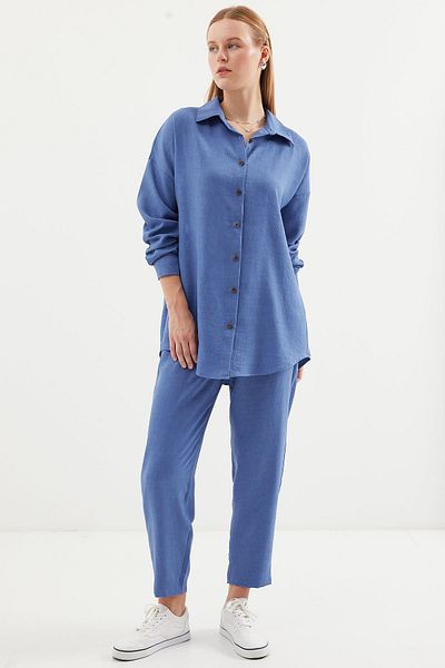 Bigdart 6622 Leinen-Doppelset – D. Indigo