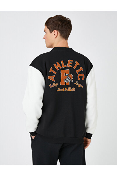 Koton Basic Kolej Ceket Bomber Yaka Cep Detaylı Çıtçıtlı