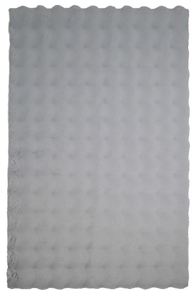 Prizma Silk Gray Bubble Non-Slip Washable Single Bath Rug and Mat - 75X110Cm
