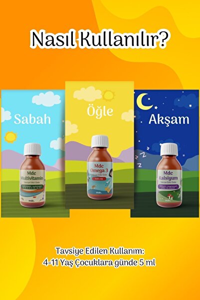 MDC Kalsiyum Şurup ve Omega 3 Şurup - Gelişim Destek Paketi