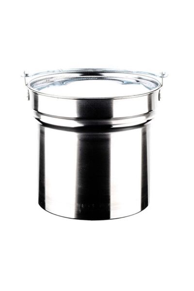 ÜZÜM ÇELİK 4.75 Lt Stainless Steel Copper Yogurt-milk Container with Iron Handle (24.5cm Diameter)