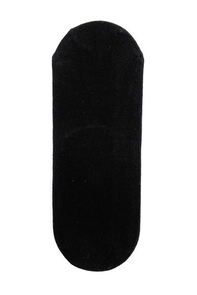 BOSAMED Black Silicone Seamless Heel Size 45-50 - 6 Pieces Ballerina Socks