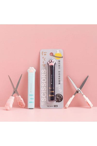 Meyra Accessories 1pc cat's paw mini scissors pocket scissors cok useful school supplies