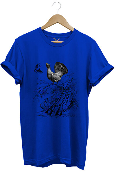 WİDİ Lovac na lovce - Soko i ptica Štampano , 100% pamuk Regular Fit T-shirt