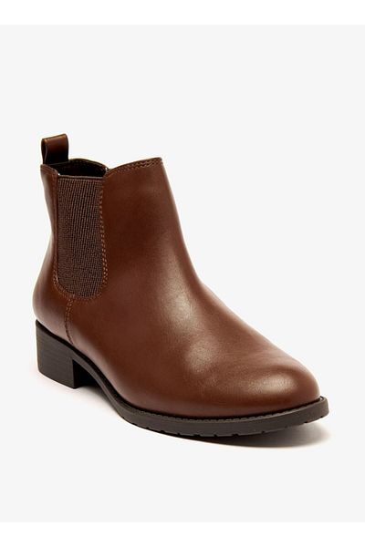 Celeste Women's Slip-On Ankle Boots with Block Heels and Pull Tabs