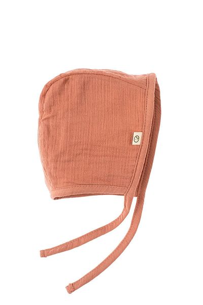 Little Gusto Pink Muslin English Baby Hat - Organic Cotton