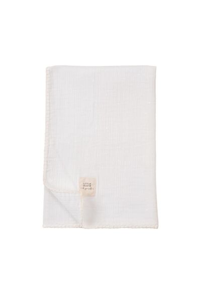 Little Gusto Baby Muslin Diaper Cover and Pouch Set Organic Cotton 120 Cm White