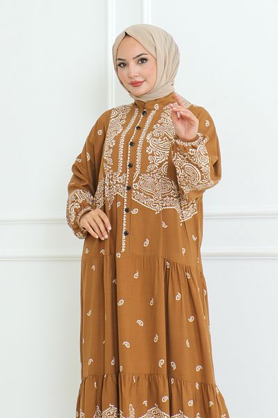 MSK Fashion Αυθεντικό φόρεμα με κουμπιά με σχέδια