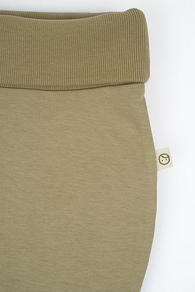 Little Gusto High Waist Trousers Baby Khaki Organic Cotton