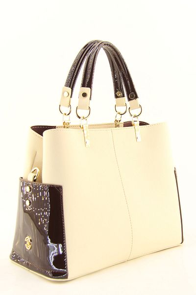 HNB Women's Beige Classic Lightweight Hand and Shoulder Bag with Pockets