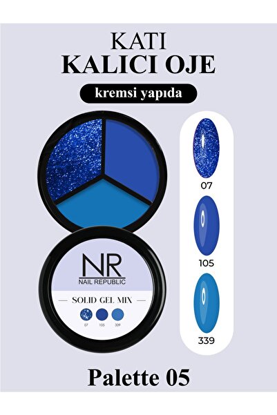 Nail Republic Nrsg5 Nr Krem Kalıcı Oje Solıd Gel Mıx, Pallete 05 (FLASH 07,10...